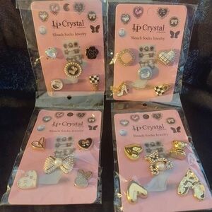 Decorate your socks with this 4 set of variety Slouch socks jewelry.
